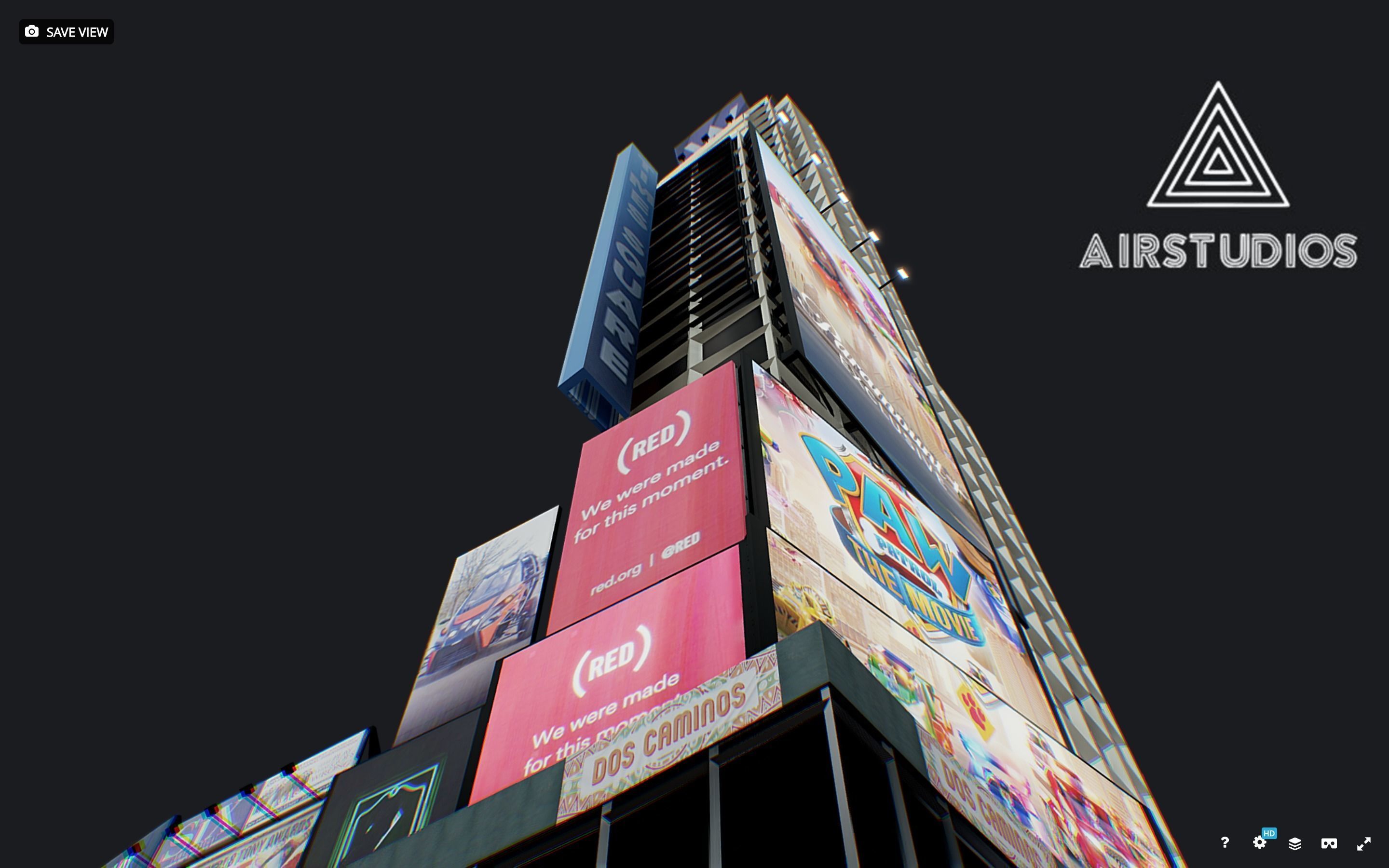 Times Square Building Low-poly 3D model_2