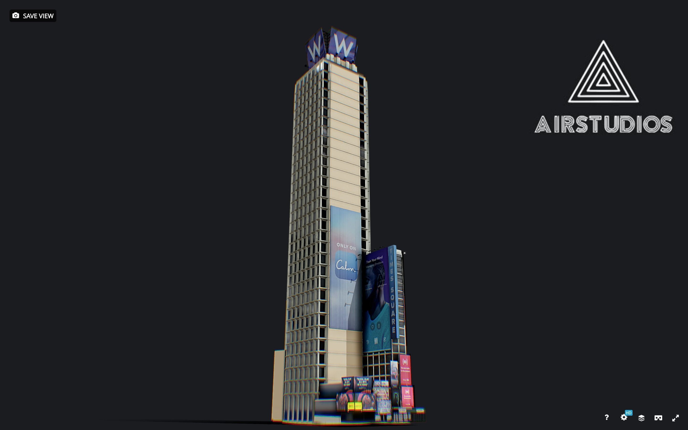 Times Square Building Low-poly 3D model_5