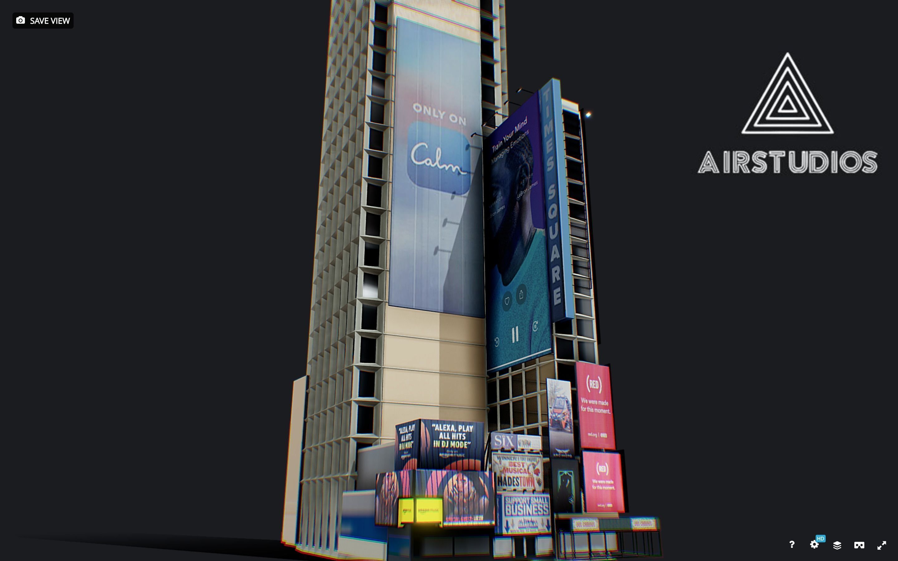 Times Square Building Low-poly 3D model_4