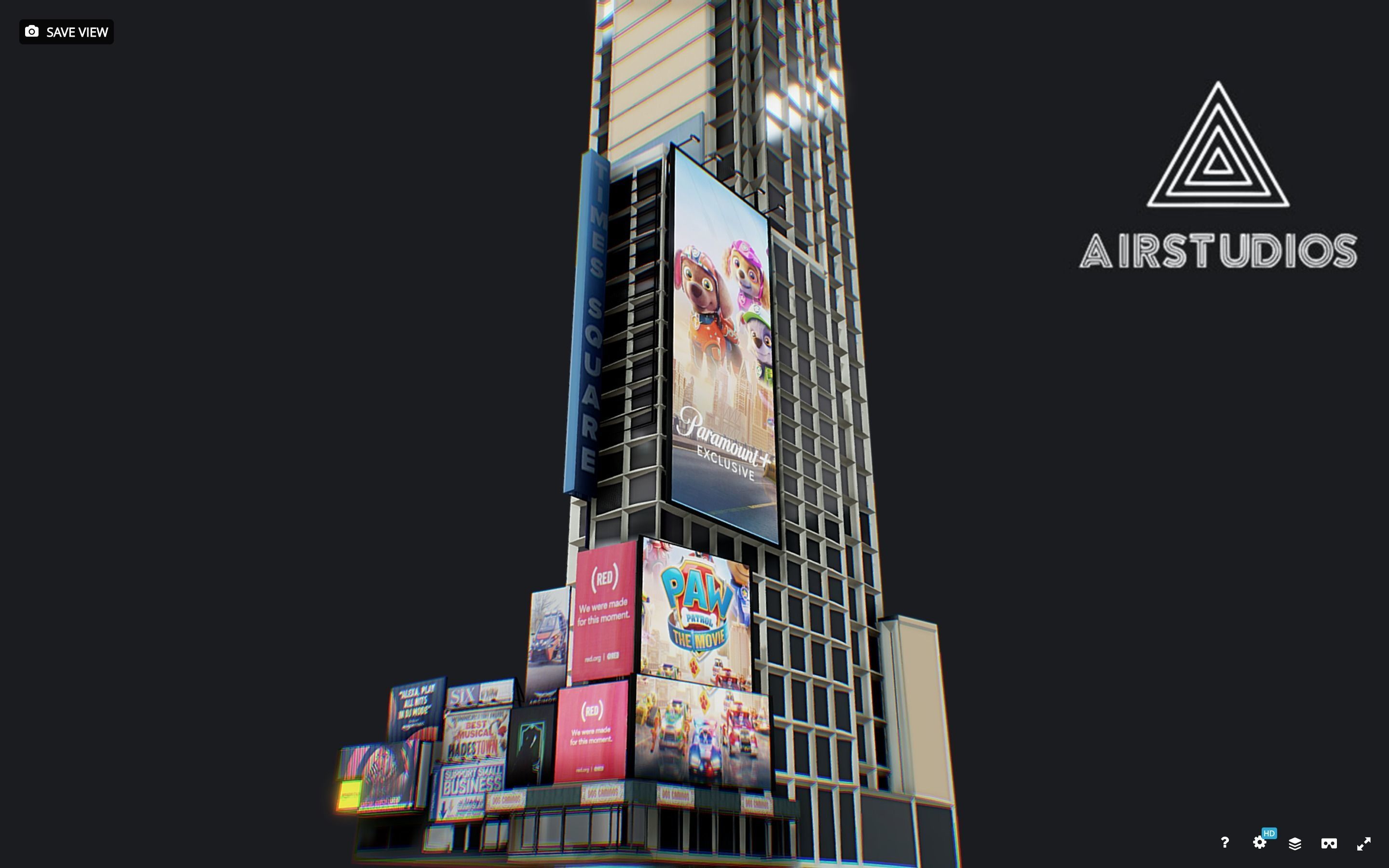 Times Square Building Low-poly 3D model_3