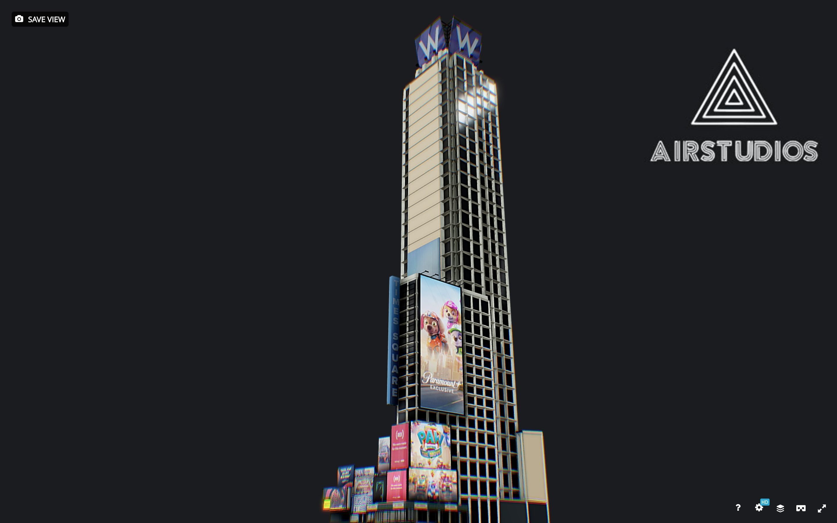 Times Square Building Low-poly 3D model_6