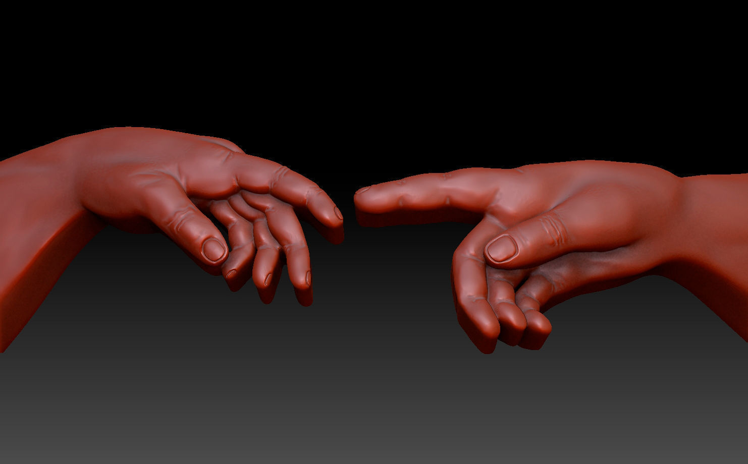 Book Of Genesis Creation Of Adam Adjustable Sized Ring  3D print model_9