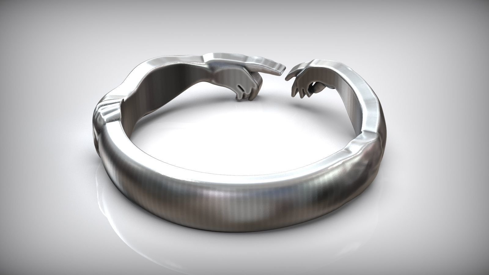 Book Of Genesis Creation Of Adam Adjustable Sized Ring  3D print model_5