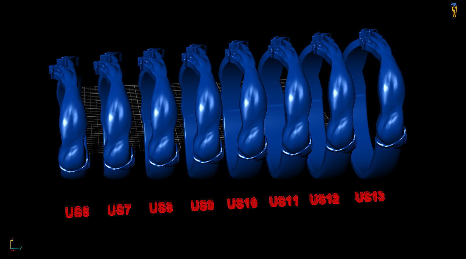 Book Of Genesis Creation Of Adam Adjustable Sized Ring  3D print model_7