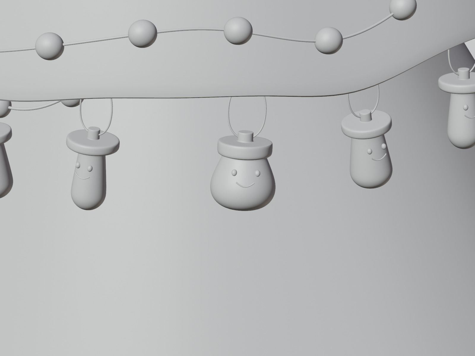 Christmas tree with presents 3D model game ready Low-poly 3D model_3