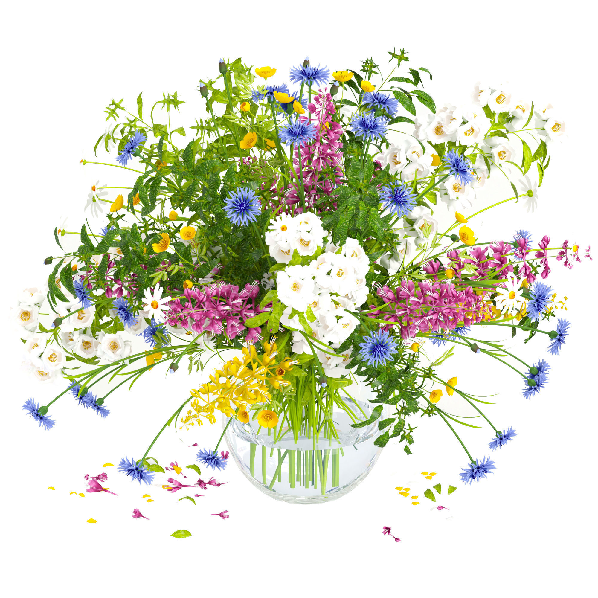 Flowers 01 3D model_1