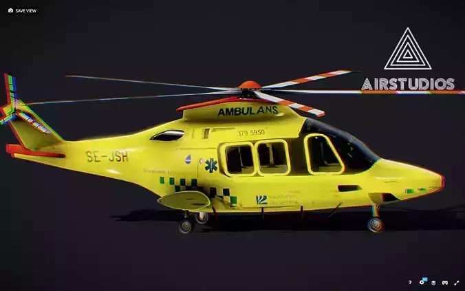 Ambulance Helicopter Leonardo aw169