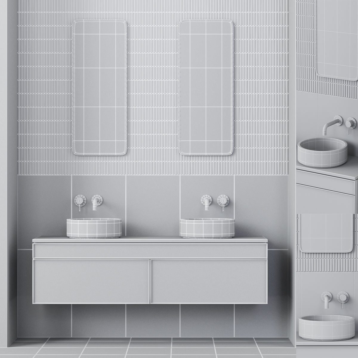 Bathroom Furniture-03 3D model_2