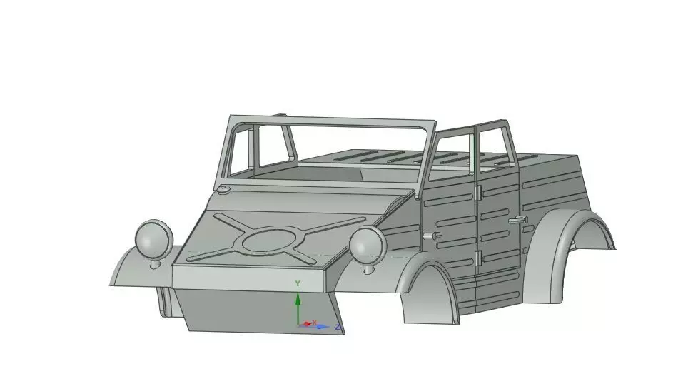 Alternative WPL C14 C24 chassis Kubelwagen typ 82 3D print model 3D print model