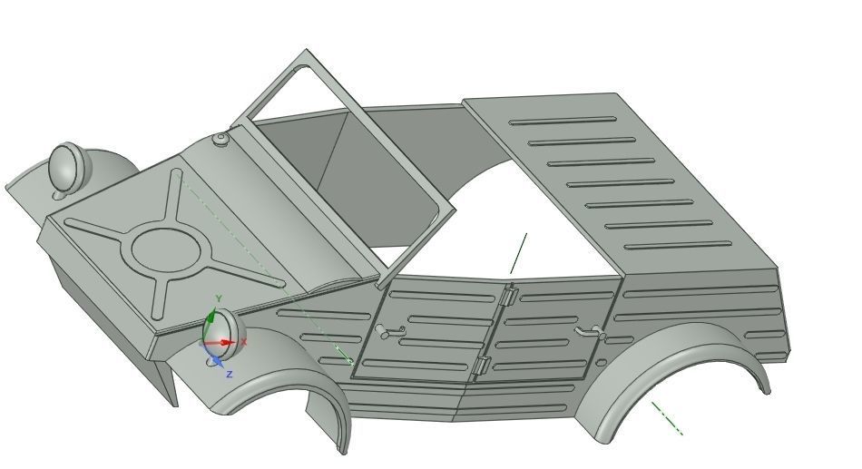 Alternative WPL C14 C24 chassis Kubelwagen typ 82 3D print model 3D print model