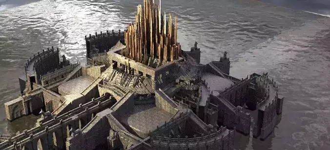 Ancient Apollo Temple City Kit bash 3D model