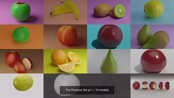 The Produce Set pt 1 3D Model Collection