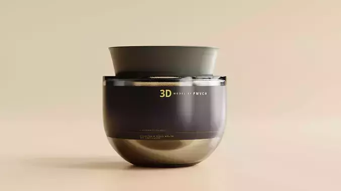 Amber Glass Cosmetic Jar