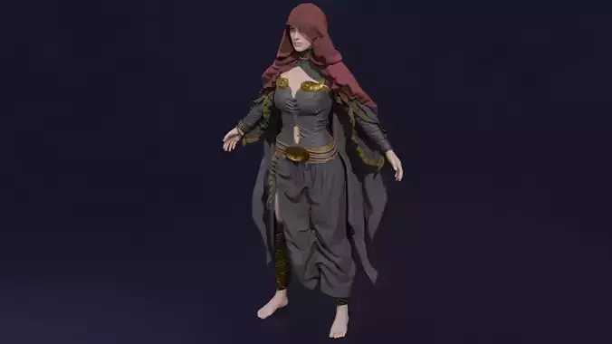 Cloak of the wizard 3D model
