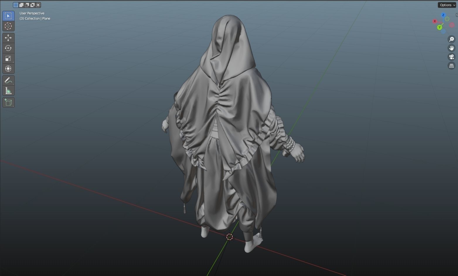 Cloak of the wizard 3D model_10