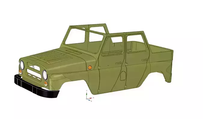 Alternative WPL B24 chassis 3D UAZ 469 3D print model 3D print model