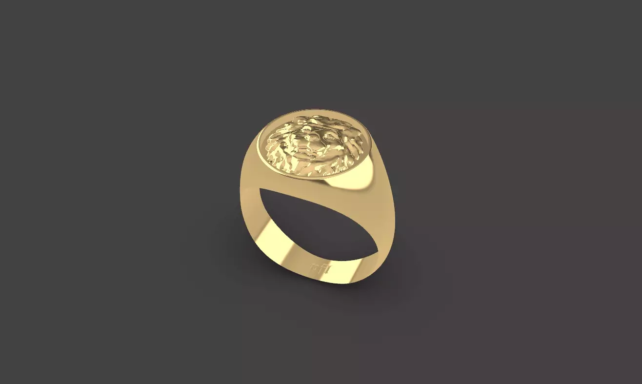 Lion Head Ring 3D print model