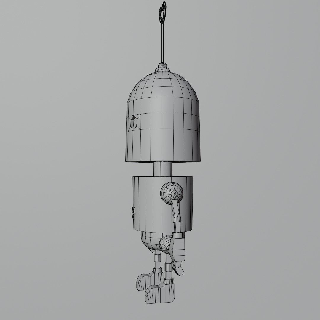 Little Robot Blender Low-poly 3D model_5