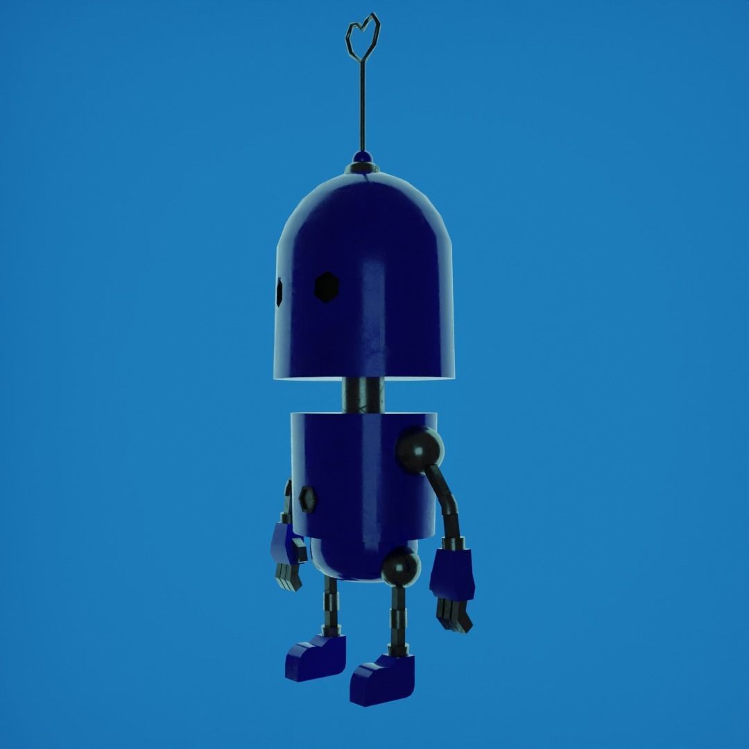 Little Robot Blender Low-poly 3D model_1