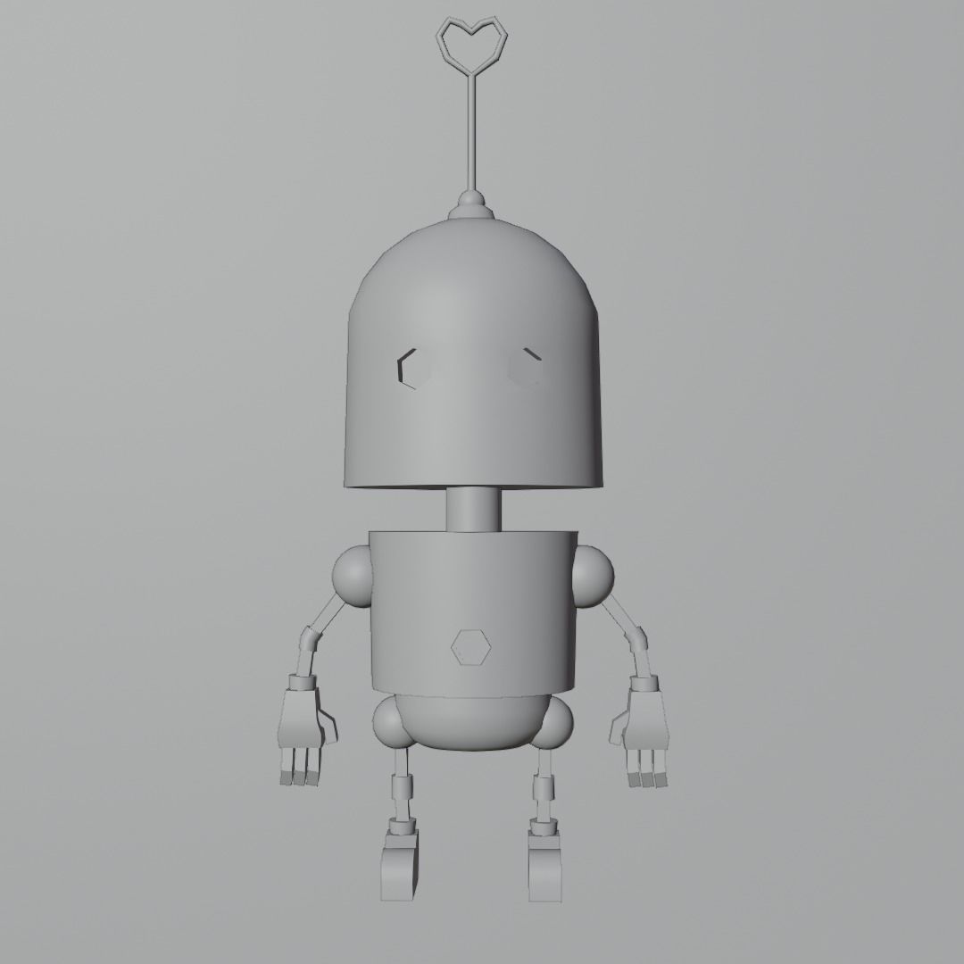 Little Robot Blender Low-poly 3D model_8