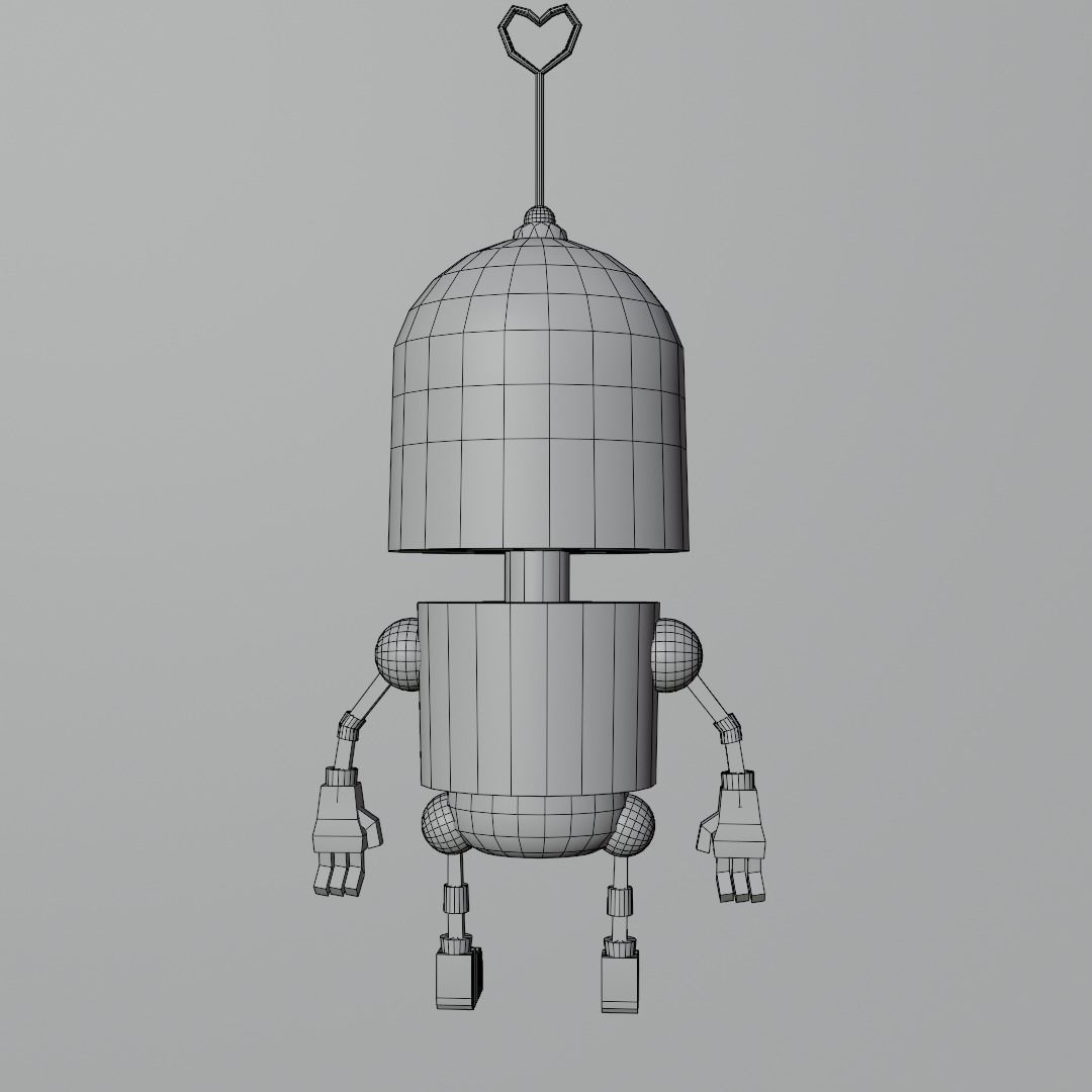 Little Robot Blender Low-poly 3D model_6