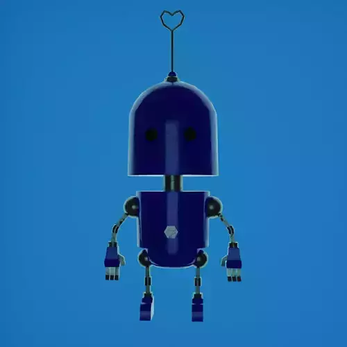 Little Robot Blender Low-poly 3D model