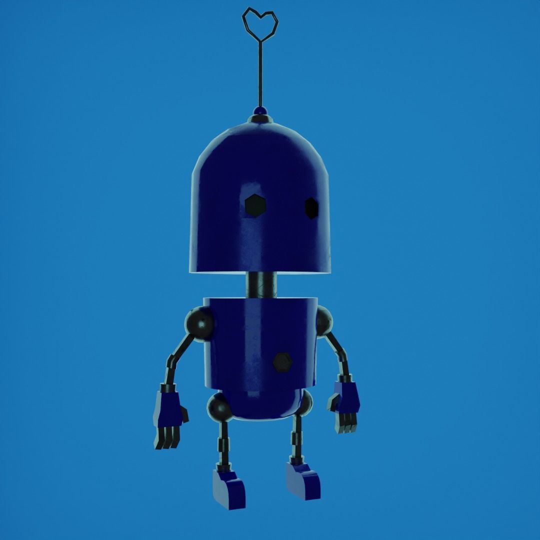 Little Robot Blender Low-poly 3D model_3