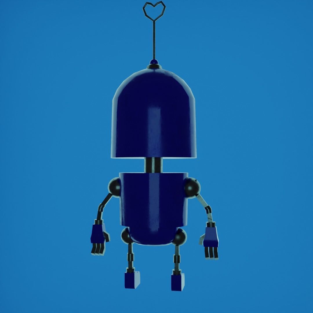 Little Robot Blender Low-poly 3D model_2