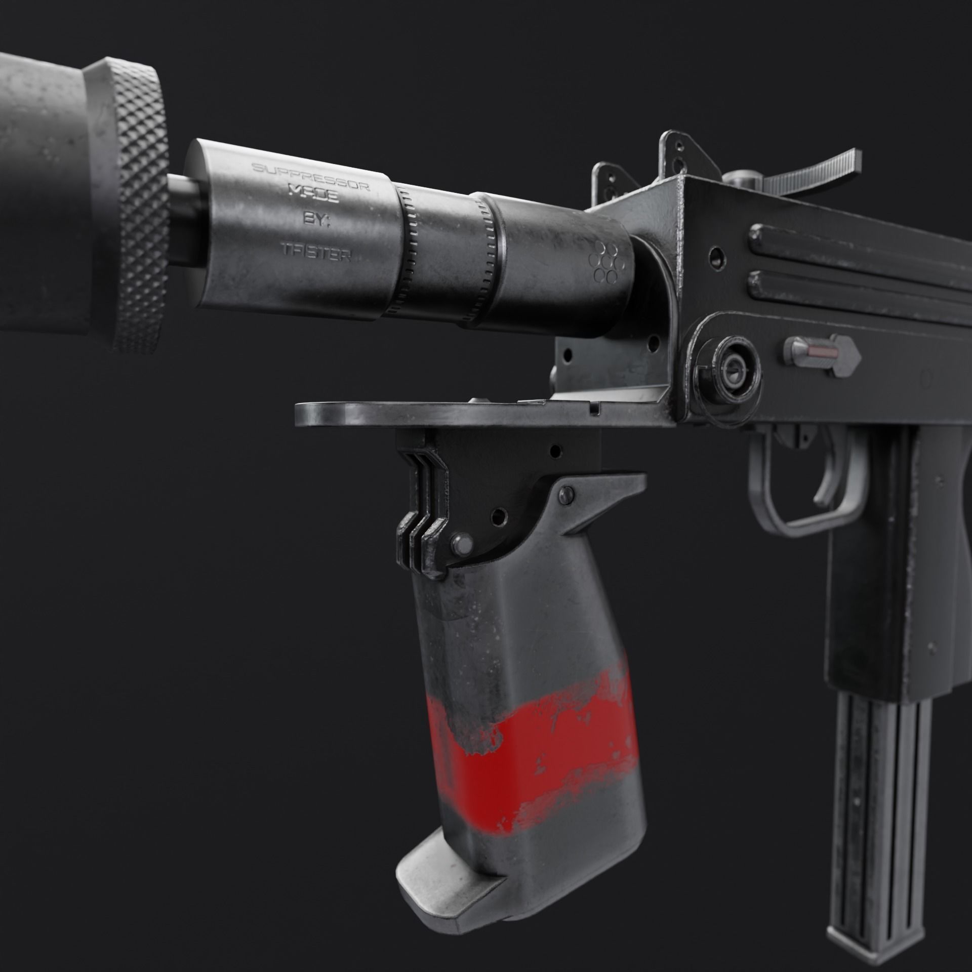 MAC-10 Submachine Gun 3D model_11