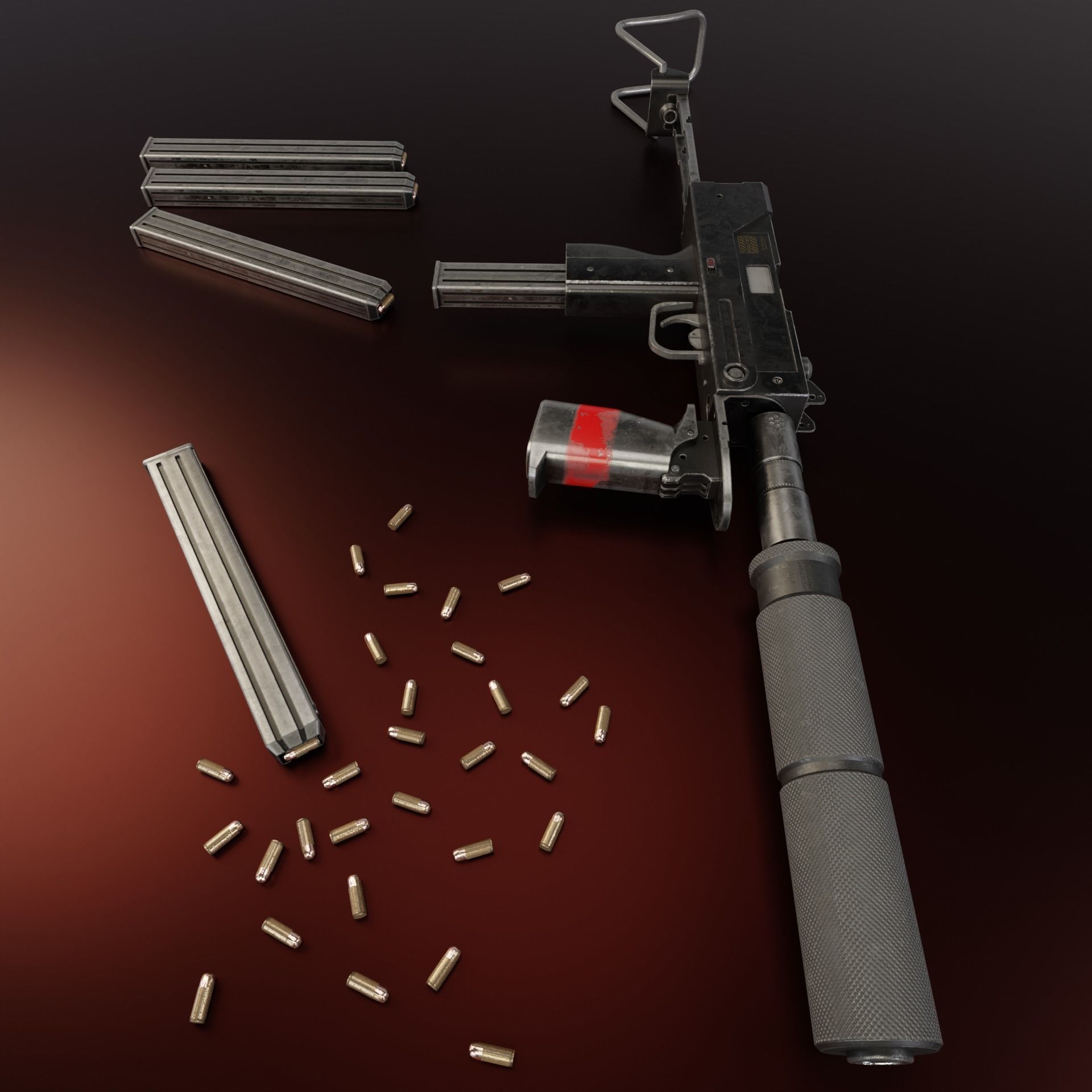 MAC-10 Submachine Gun 3D model_13