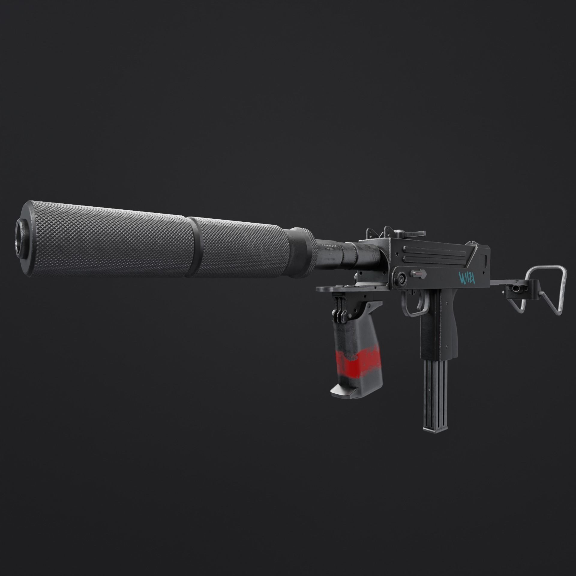 MAC-10 Submachine Gun 3D model_8