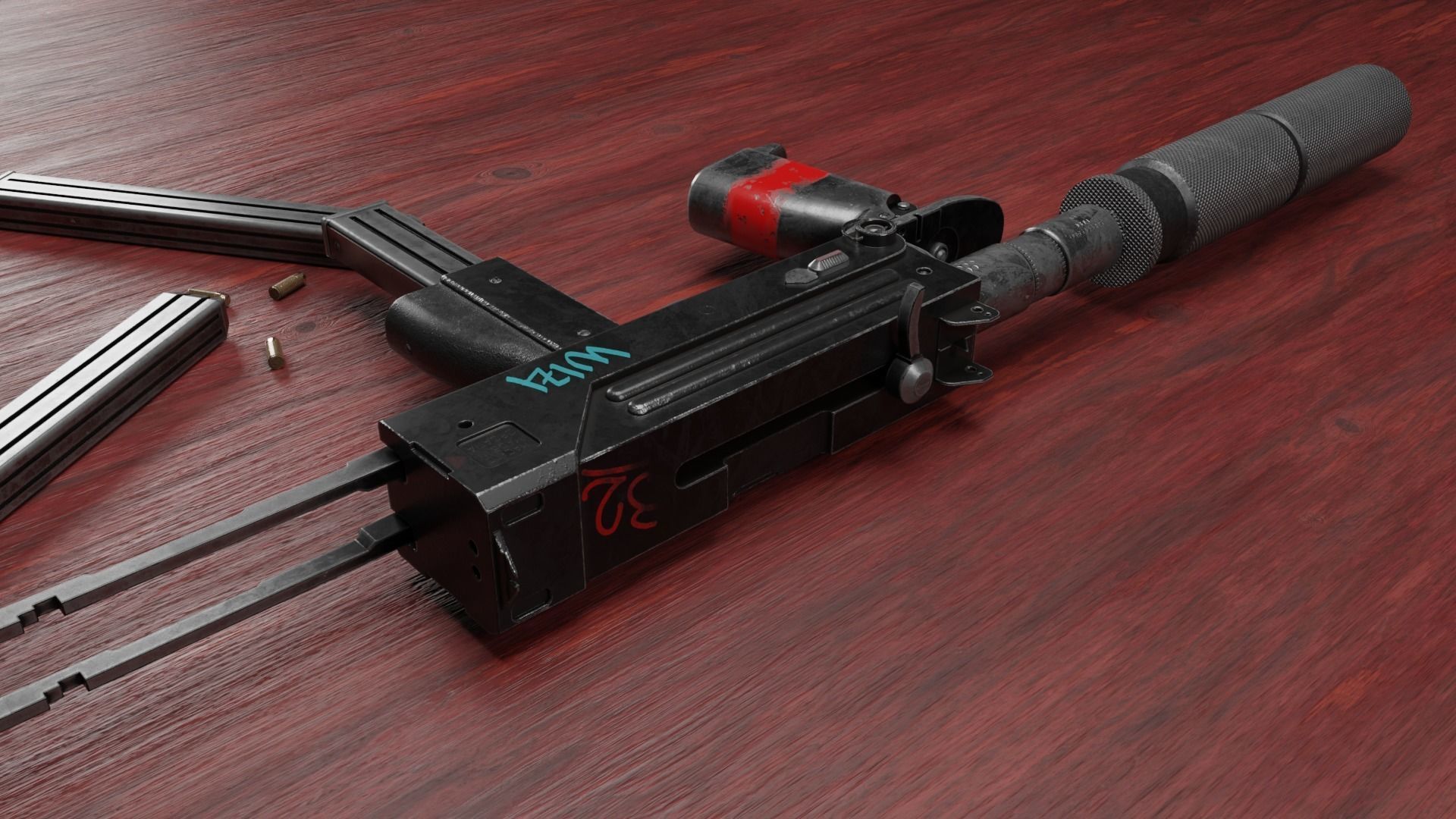 MAC-10 Submachine Gun 3D model_1