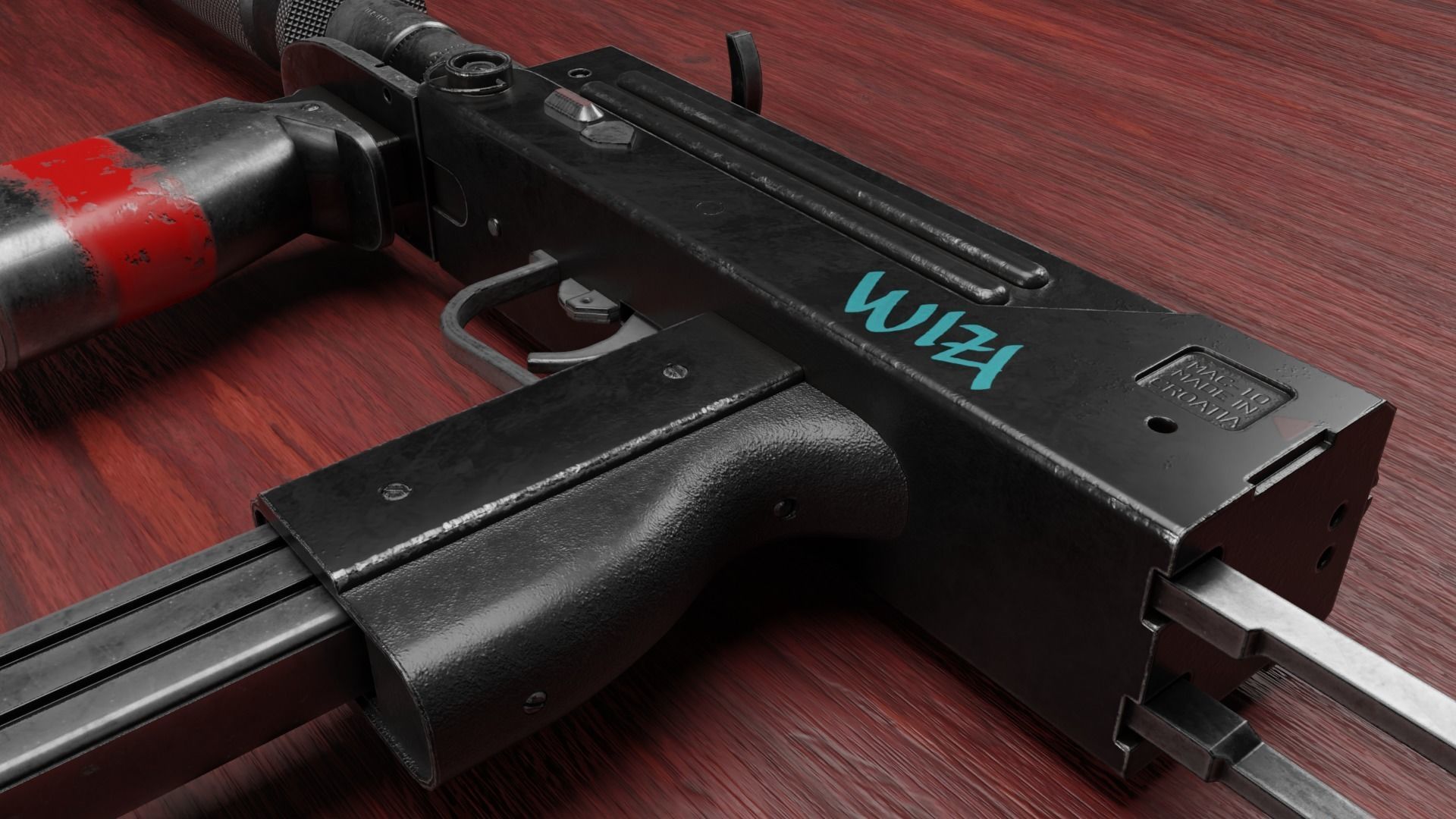 MAC-10 Submachine Gun 3D model_2