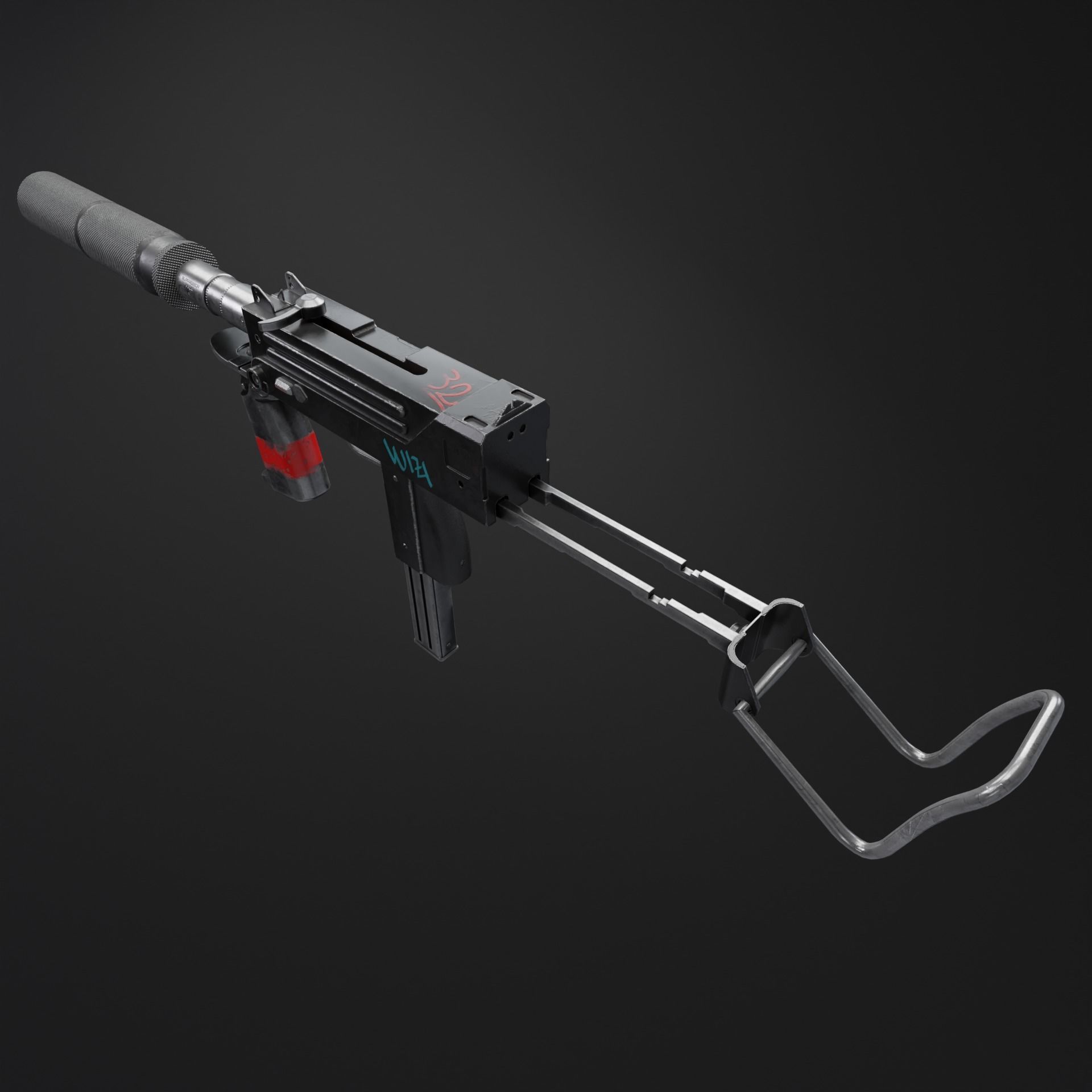 MAC-10 Submachine Gun 3D model_9