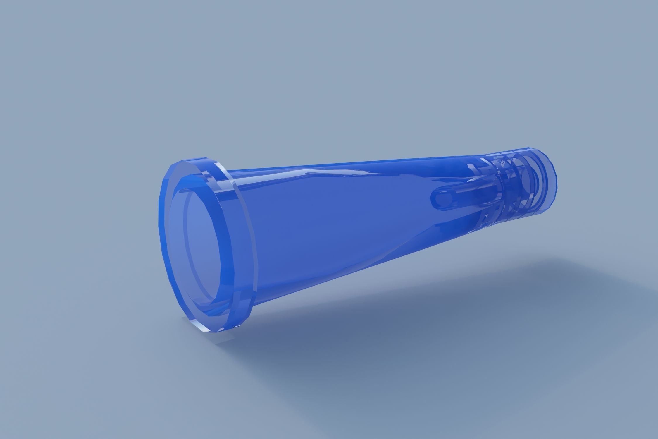  Parts of medical injection instruments Low-poly 3D model_1