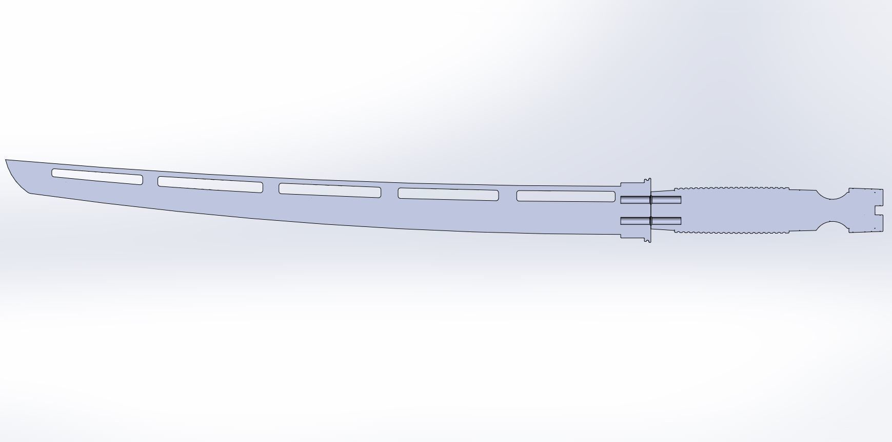 Sword of Hawkeye Ronin Scale 1 to 6 from Avengers Endgame 3D print model_19