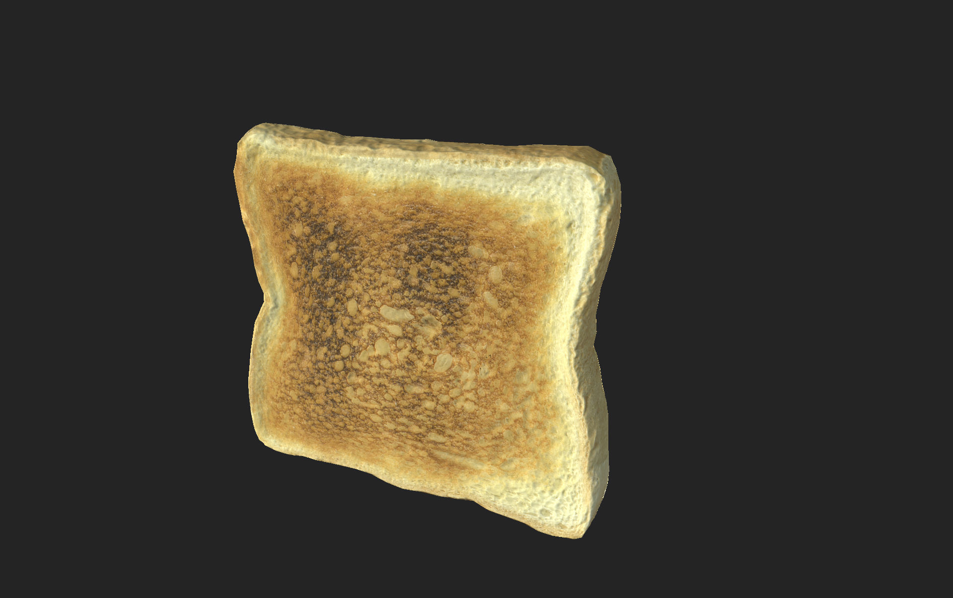 Toast piece of Low-poly 3D model_5