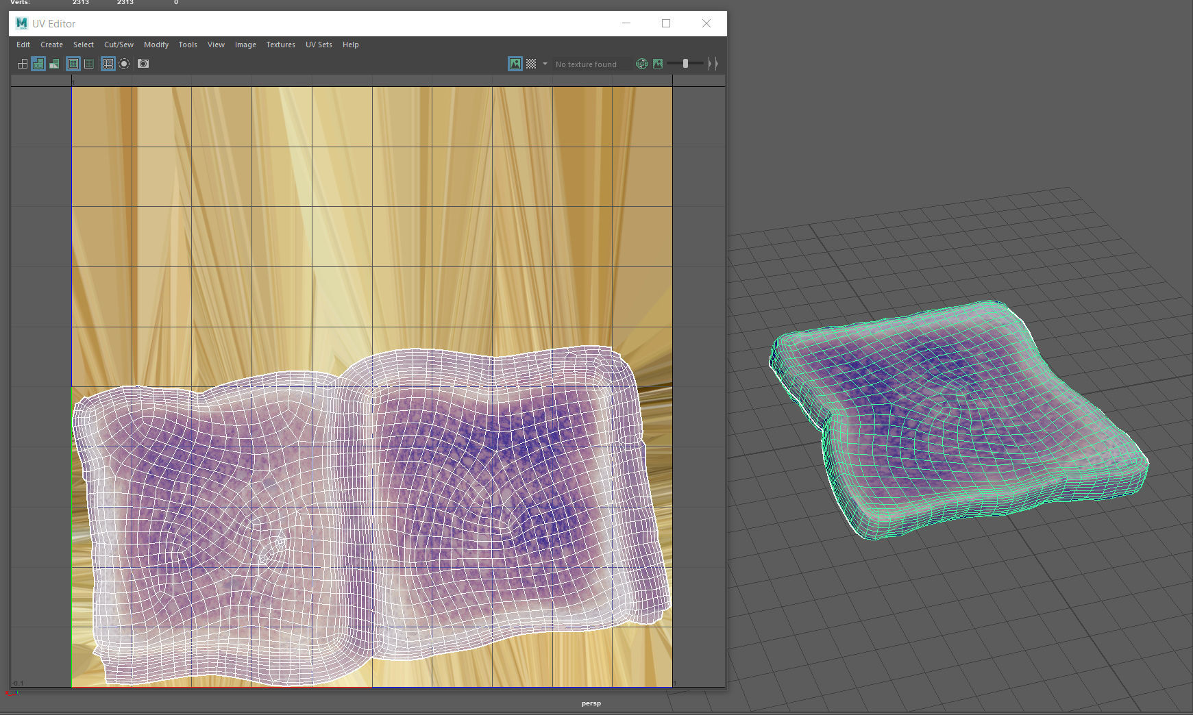 Toast piece of Low-poly 3D model_11