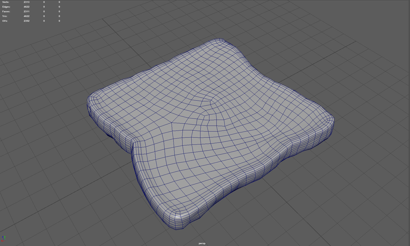 Toast piece of Low-poly 3D model_7