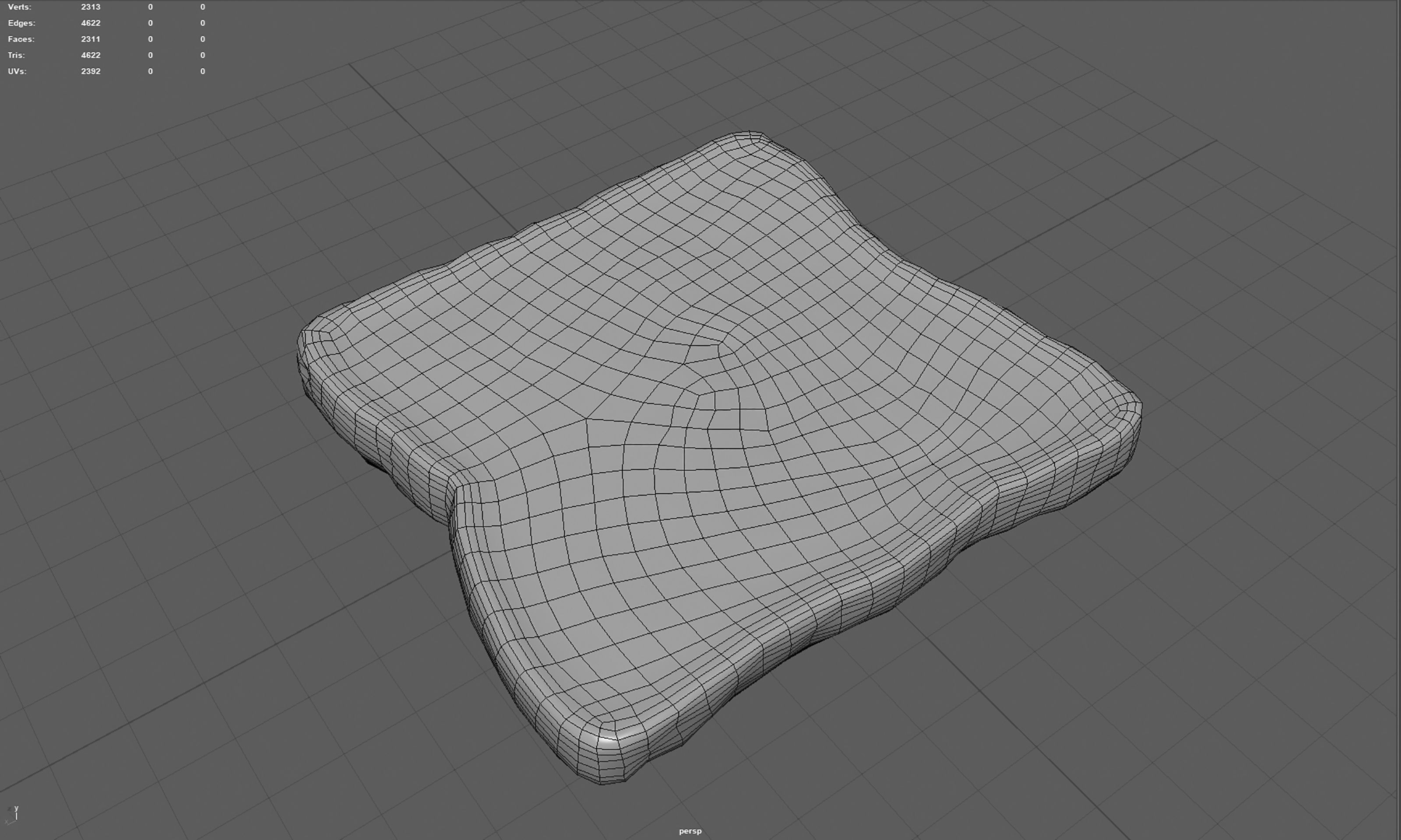 Toast piece of Low-poly 3D model_14