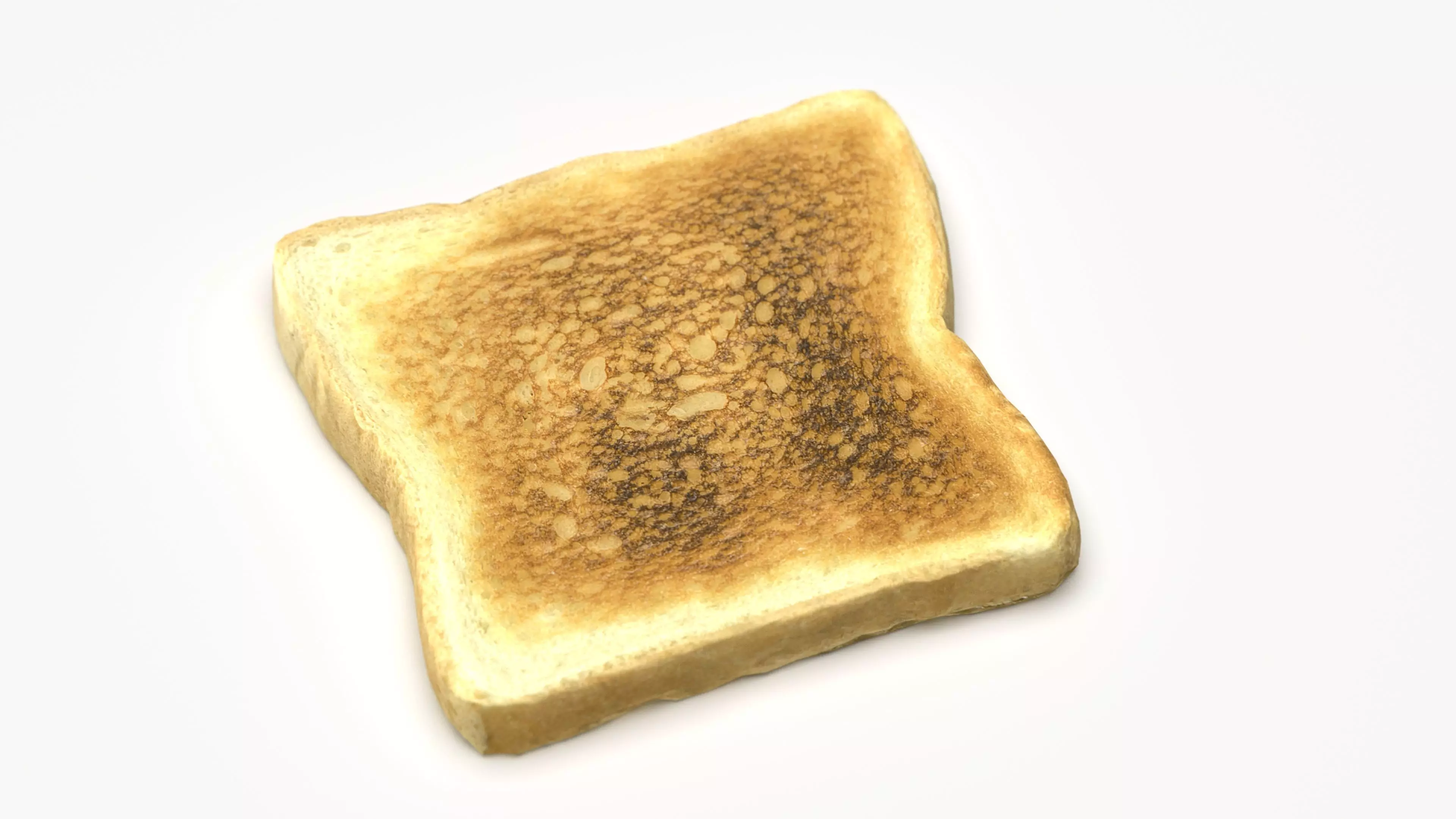 Toast piece of Low-poly 3D model_0