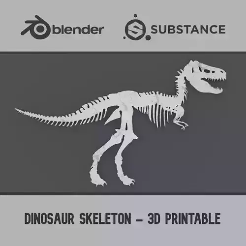 Dinosaur Skeleton - Printable 3D print model