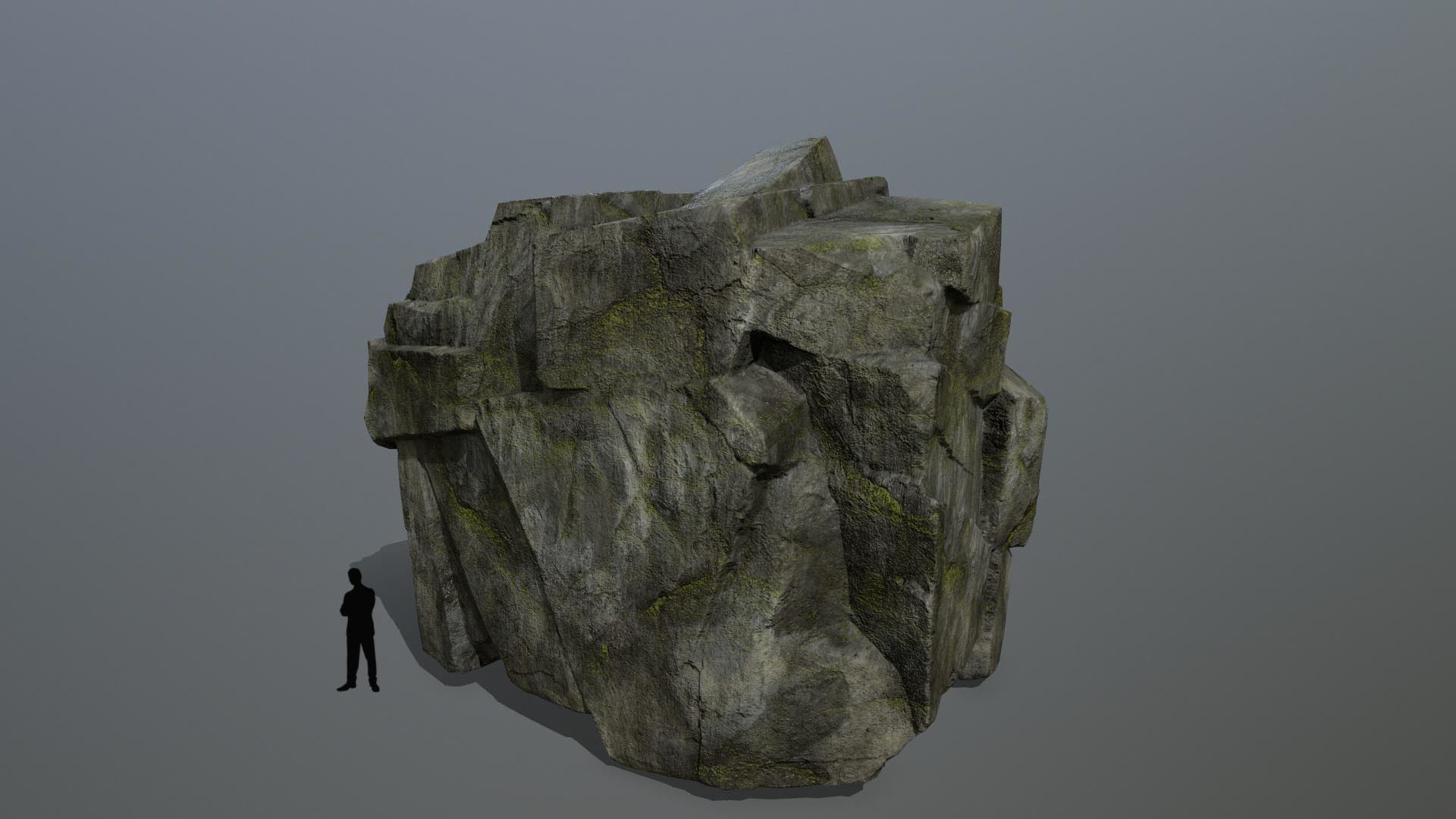 forest rocks Low-poly 3D model_4