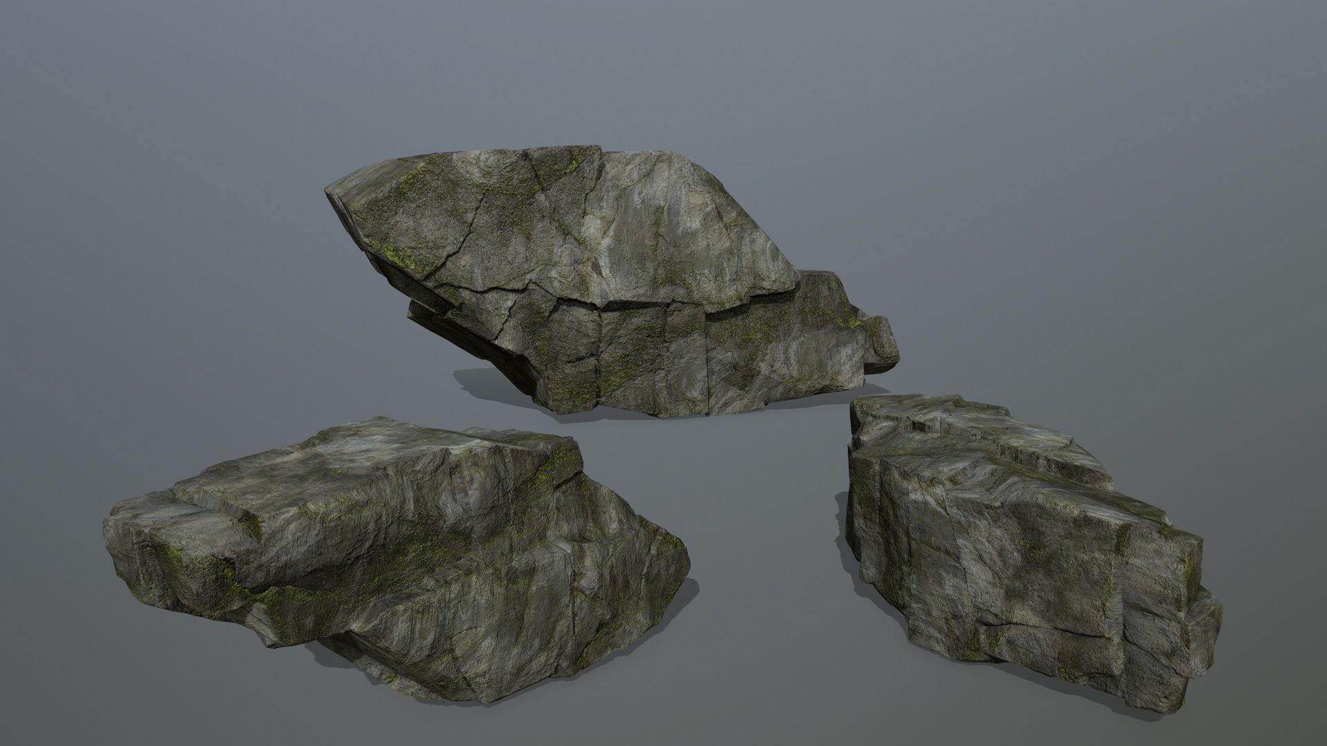 forest rocks Low-poly 3D model_10