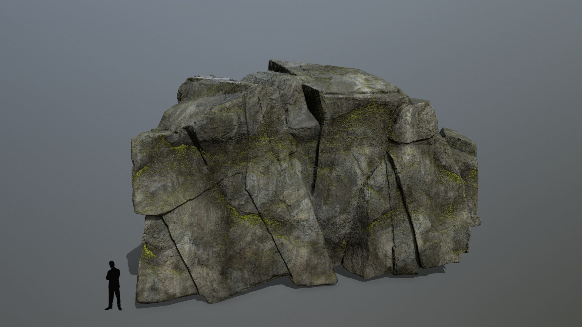 forest rocks Low-poly 3D model_6
