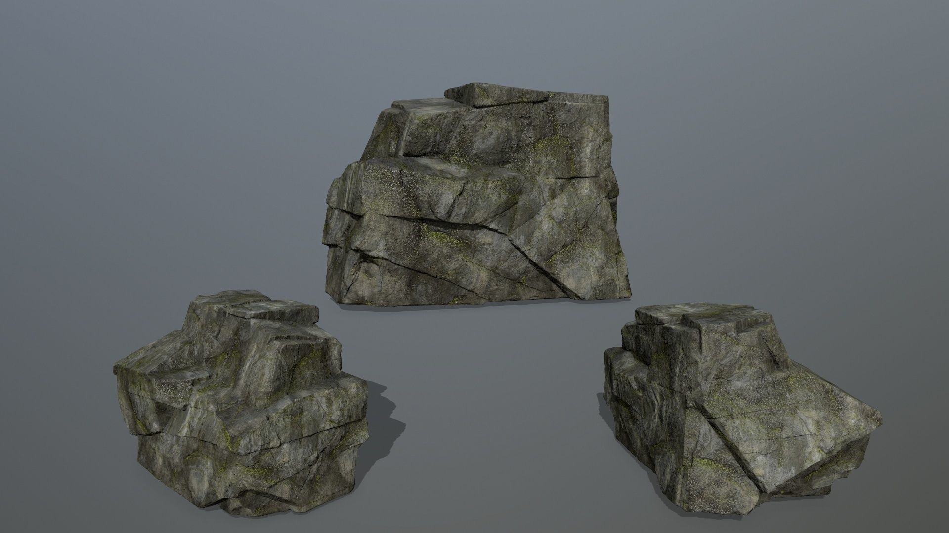 forest rocks Low-poly 3D model_12