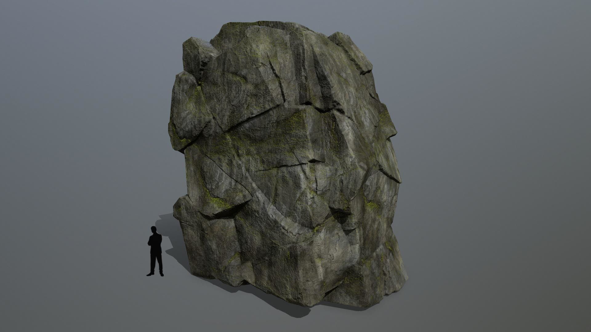 forest rocks Low-poly 3D model_1