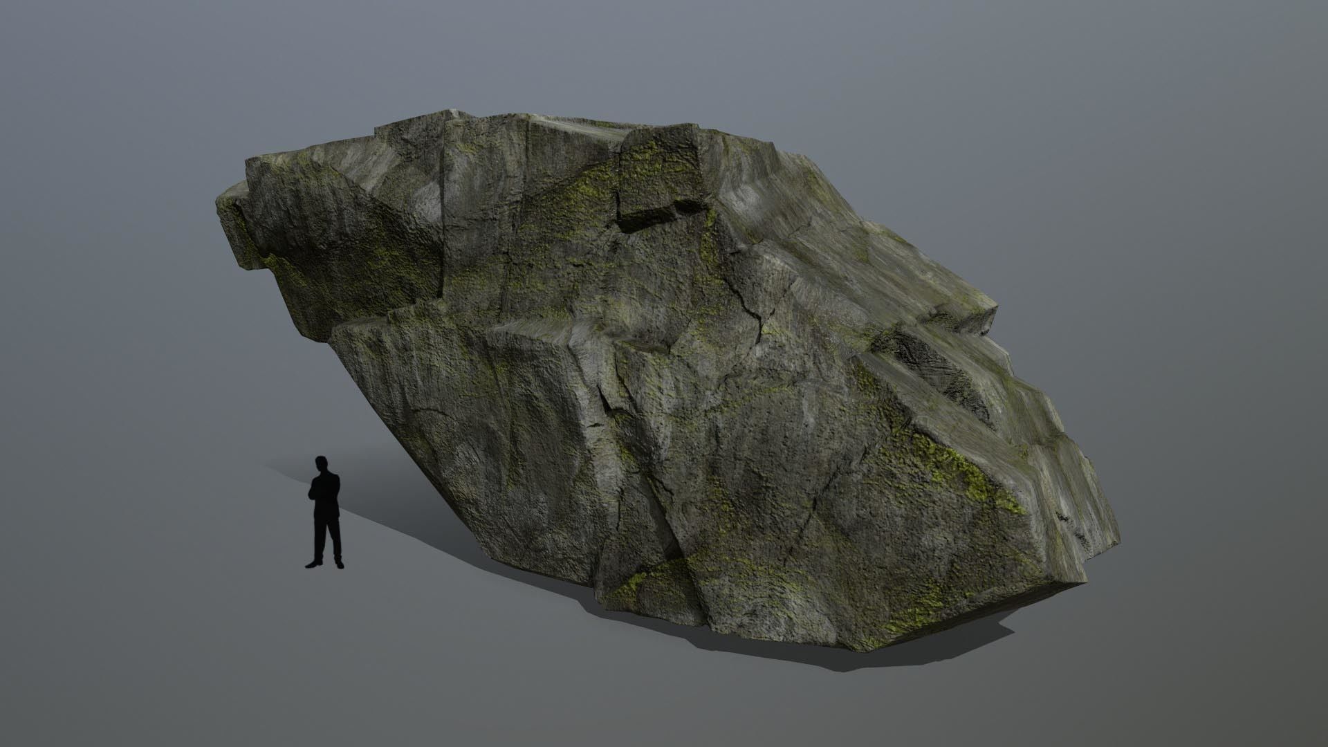 forest rocks Low-poly 3D model_3