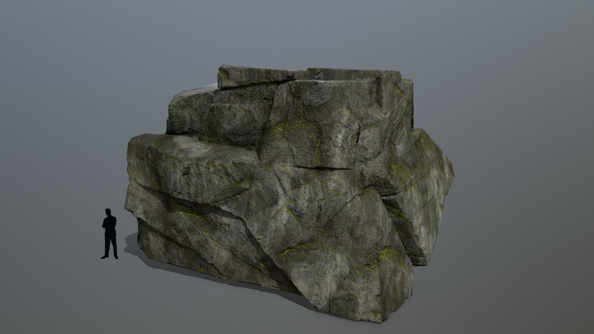 forest rocks Low-poly 3D model_5