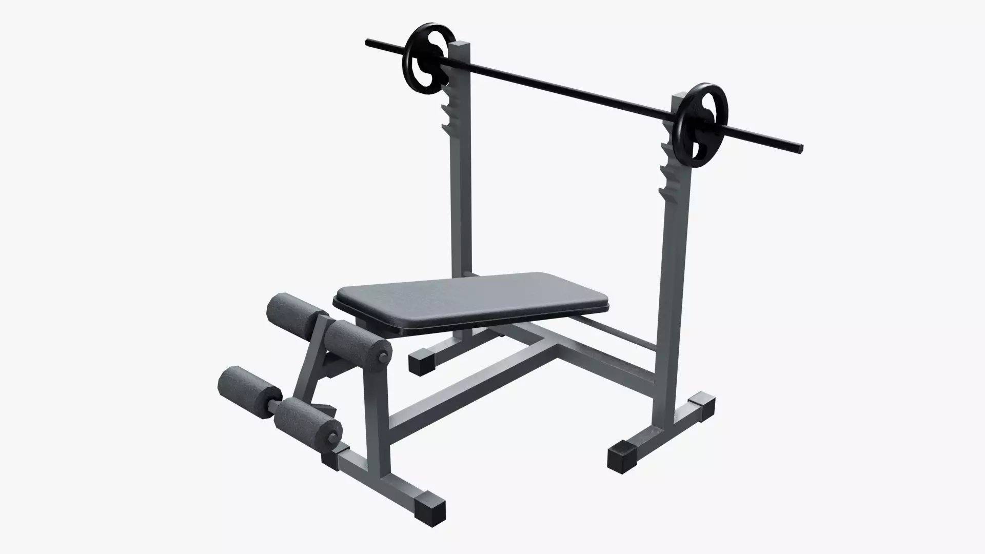 Declined Bench Press Low-poly 3D model